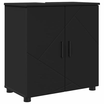Set di mobili per il bagno con cassetto con porta 5 pcs Nero
