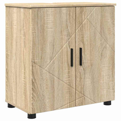 Set di mobili per il bagno con porta 4 pcs Rovere Sonoma