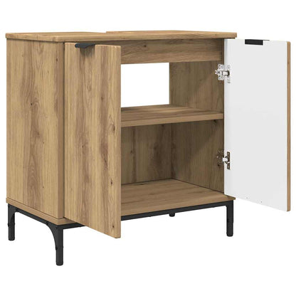 Set di mobili per il bagno con porta 3 pcs Rovere artigianale