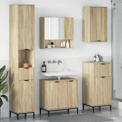 Set di mobili per il bagno con cassetto con porta Rovere Sonoma