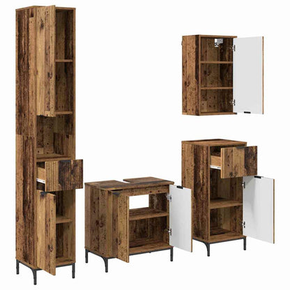 Set di mobili per il bagno con cassetto con porta Legno vecchio