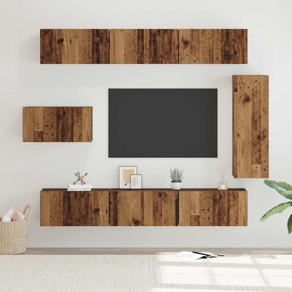 Set mobile TV 8 pcs Legno vecchio Legno multistrato