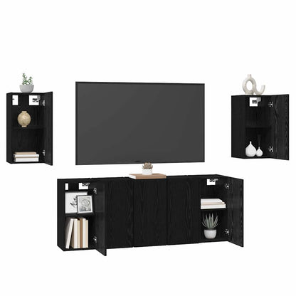 Set mobile TV 7 pcs Rovere Nero 30,5 x 30 x 60 cm