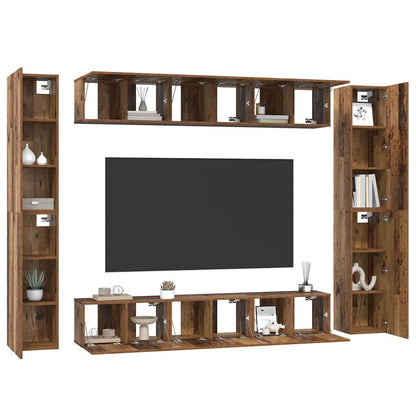 Set mobile TV 10 pcs Legno vecchio Legno multistrato