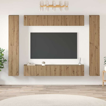Set mobile TV 10 pcs Rovere artigianale Legno multistrato