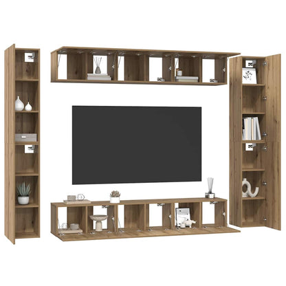 Set mobile TV 10 pcs Rovere artigianale Legno multistrato