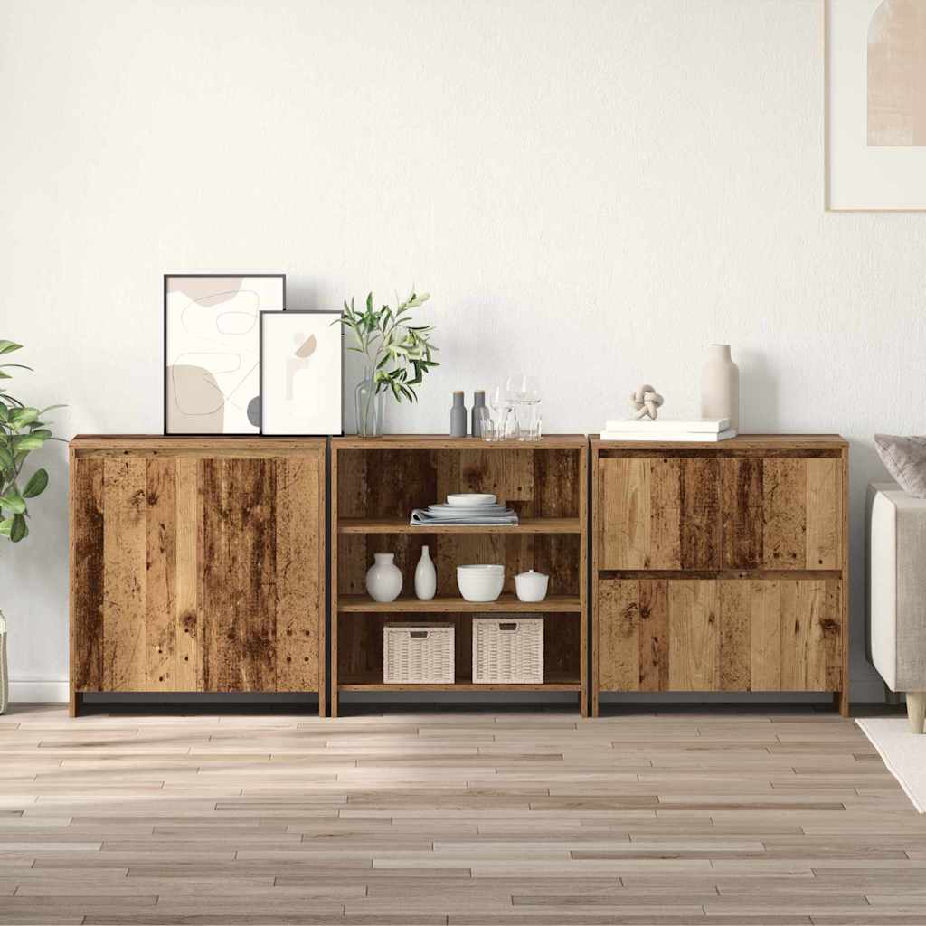 Credenza 3 pcs Legno vecchio 70 x 41 x 75 cm Legno multistrato