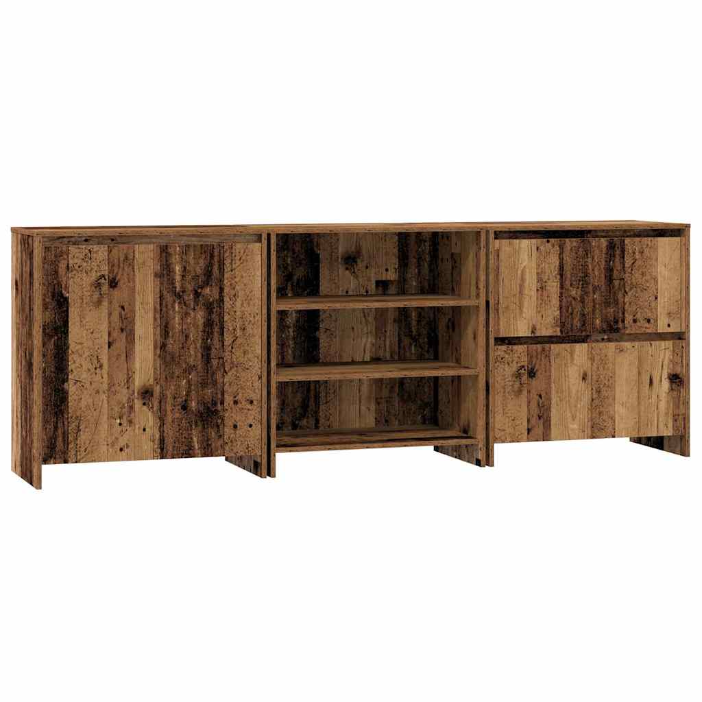 Credenza 3 pcs Legno vecchio 70 x 41 x 75 cm Legno multistrato