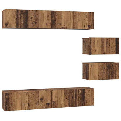 Set mobile TV 6 pcs Legno vecchio Legno multistrato