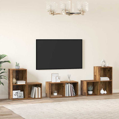 Set mobile TV 6 pcs Legno vecchio Legno multistrato