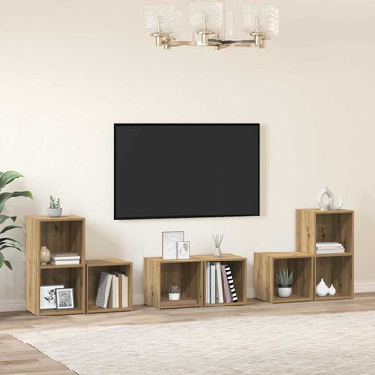 Set mobile TV 6 pcs rovere artigianale Legno multistrato