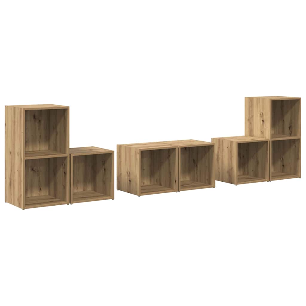 Set mobile TV 6 pcs rovere artigianale Legno multistrato