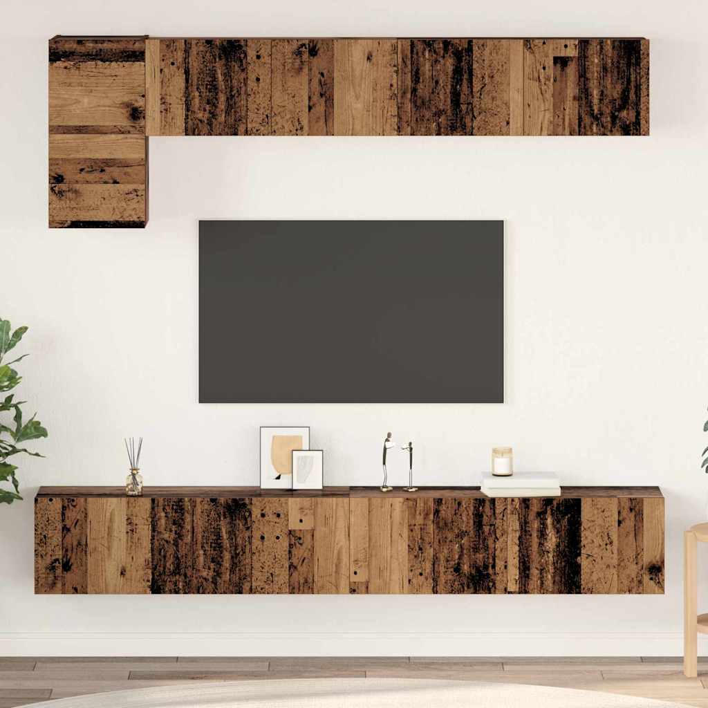 Set mobile TV 5 pcs Legno vecchio Legno multistrato