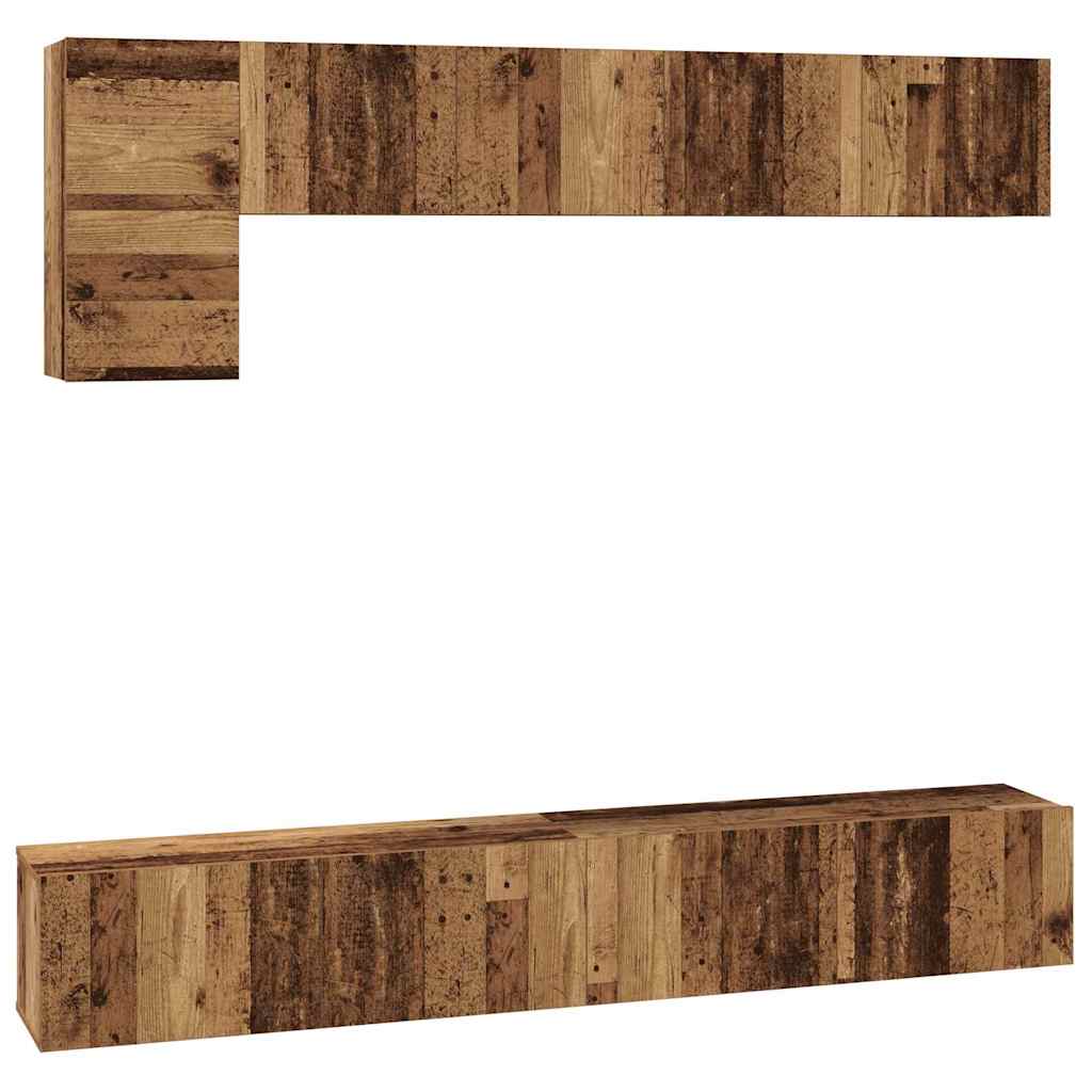 Set mobile TV 5 pcs Legno vecchio Legno multistrato