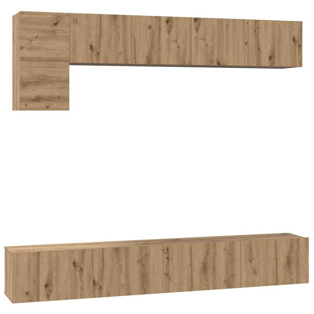 Set mobile TV 5 pcs Rovere artigianale Legno multistrato