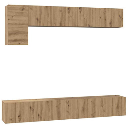 Set mobile TV 5 pcs Rovere artigianale Legno multistrato
