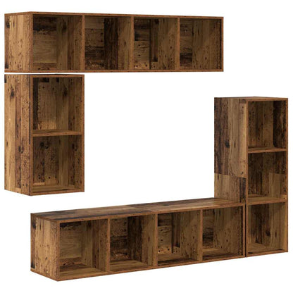 Set mobile TV 4 pcs Legno vecchio Legno multistrato