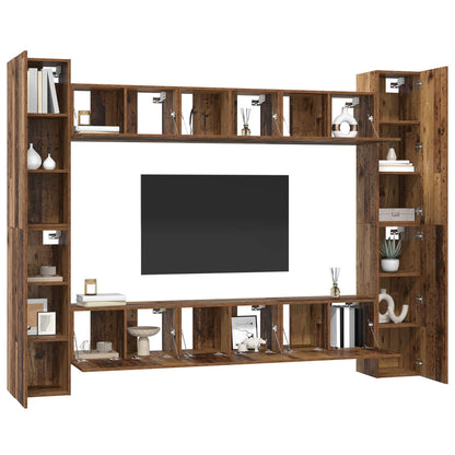 Set mobile TV 10 pcs Legno vecchio 30,5 x 30 x 90 cm