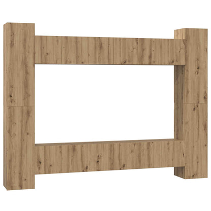 Set mobile TV 10 pcs Rovere artigianale 30,5 x 30 x 90 cm