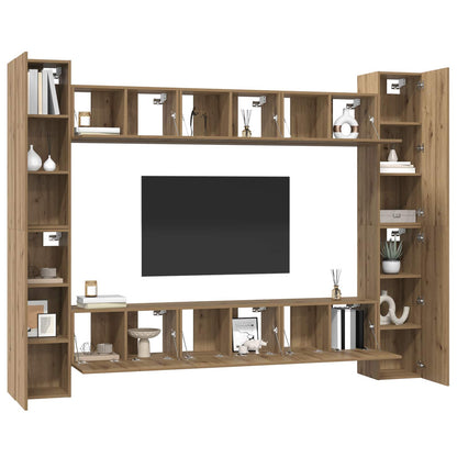 Set mobile TV 10 pcs Rovere artigianale 30,5 x 30 x 90 cm
