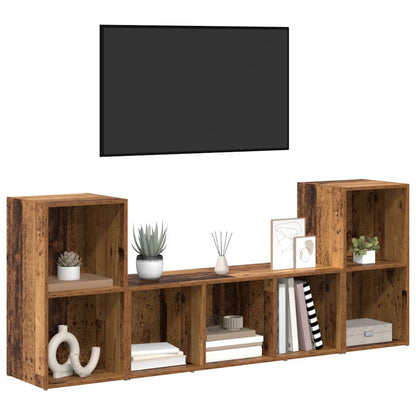 Set mobile TV 3 pcs Marrone Legno multistrato