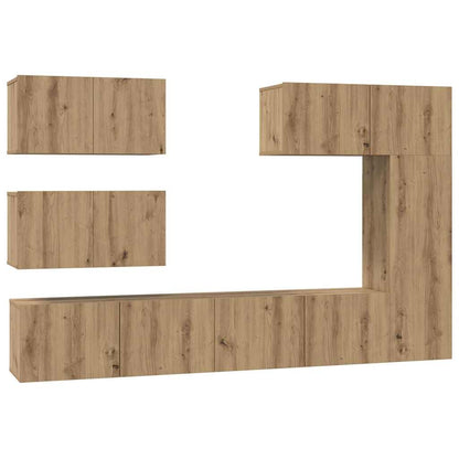 Set mobile TV 6 pcs rovere artigianale Legno multistrato