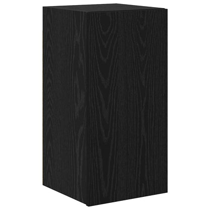 UnitÃ  TV Montaggio a parete 4 pcs Rovere Nero Legno multistrato