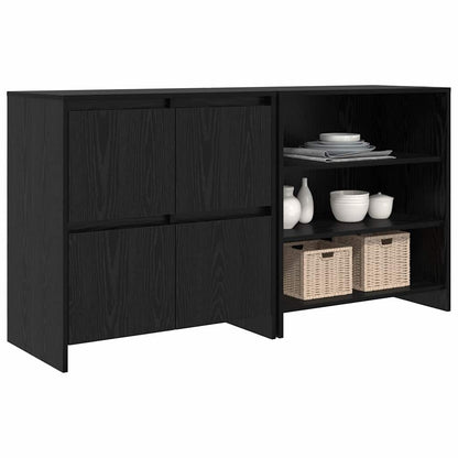 Credenza 2 pcs Rovere Nero 70 x 41 x 75 cm Legno multistrato
