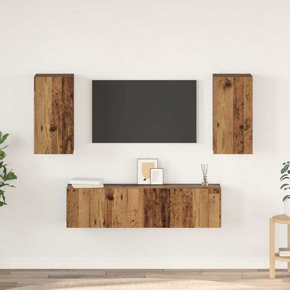 Set mobile TV 4 pcs Legno vecchio Legno multistrato