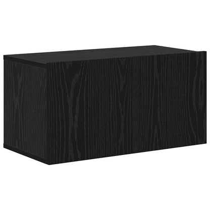 Set mobile TV 2 pcs Rovere Nero Legno multistrato