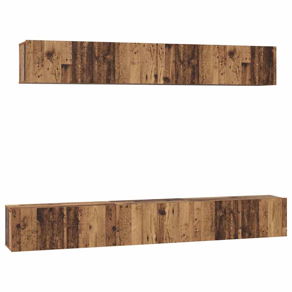 Set mobile TV 5 pcs Legno vecchio Legno multistrato
