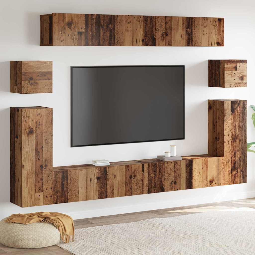 UnitÃ  TV 4 pcs Legno vecchio Legno multistrato