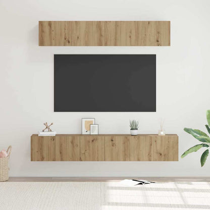 Set mobile TV 5 pcs Rovere artigianale Legno multistrato