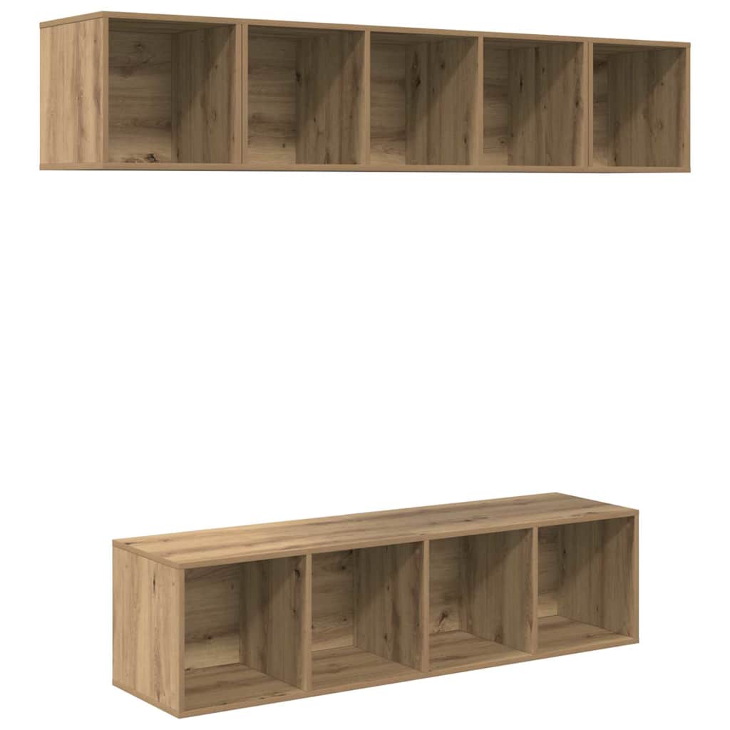 Set mobile TV 4 pcs Rovere artigianale Legno multistrato