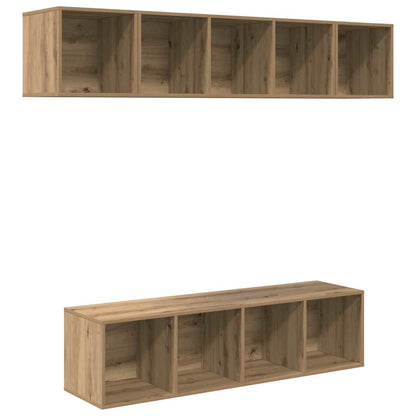 Set mobile TV 4 pcs Rovere artigianale Legno multistrato
