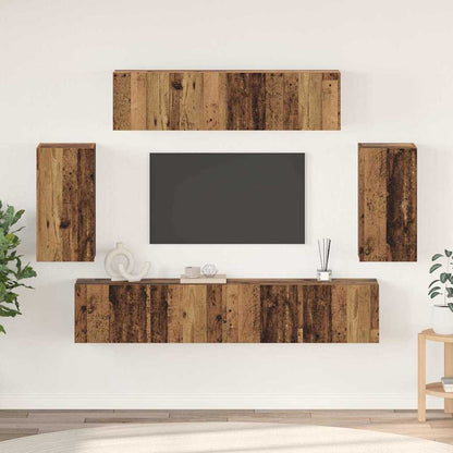 Set mobile TV 6 pcs Legno vecchio Legno multistrato