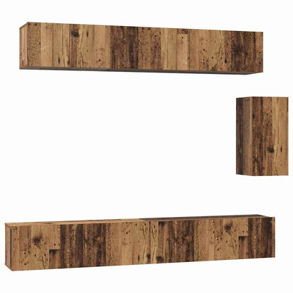 Set mobile TV 6 pcs Legno vecchio Legno multistrato
