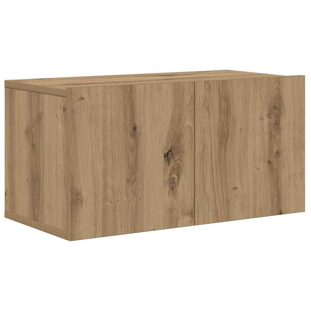 Mobile TV da Parete 4 pcs Rovere artigianale Legno multistrato
