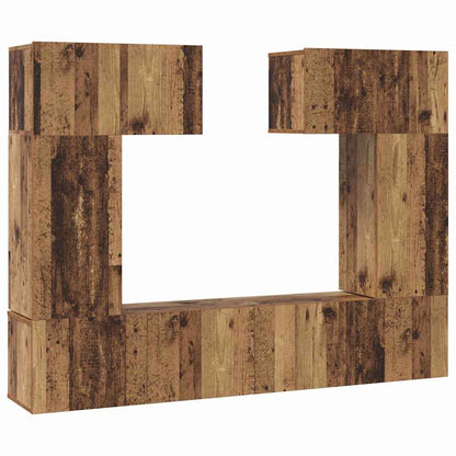Set mobile TV 6 pcs Legno vecchio Legno multistrato
