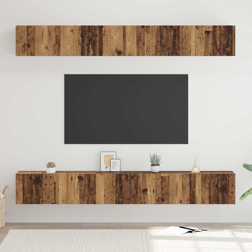 Set mobile TV 6 pcs Legno vecchio Legno multistrato