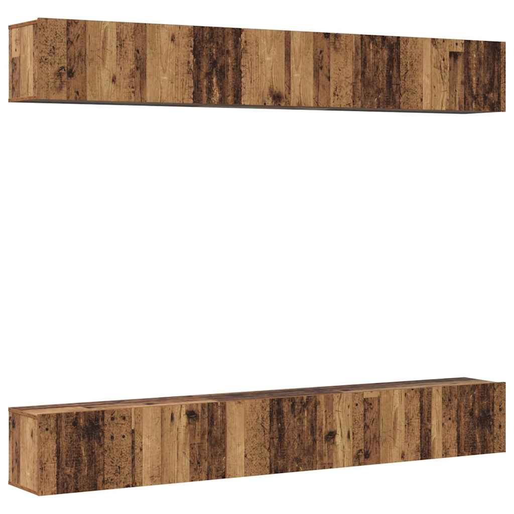 Set mobile TV 6 pcs Legno vecchio Legno multistrato