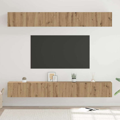 Set mobile TV 6 pcs rovere artigianale Legno multistrato