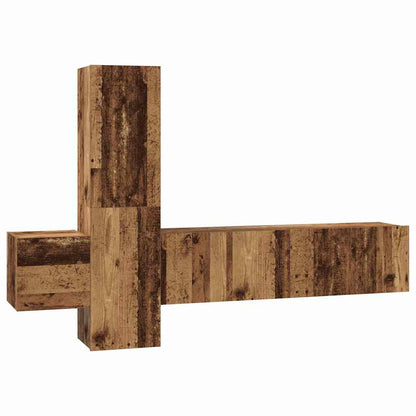 Set mobile TV 5 pcs Legno vecchio Legno multistrato