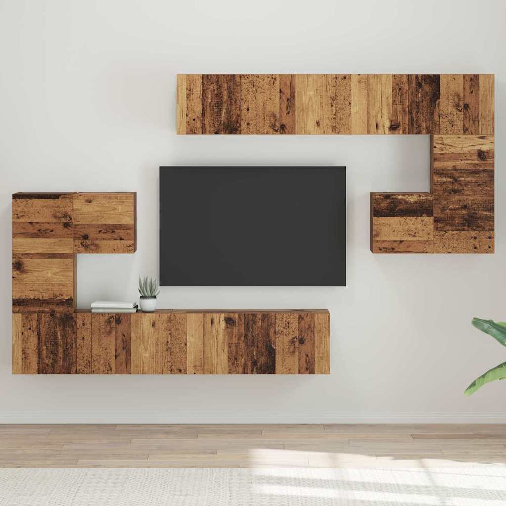 UnitÃ  TV 4 pcs Legno vecchio Legno multistrato