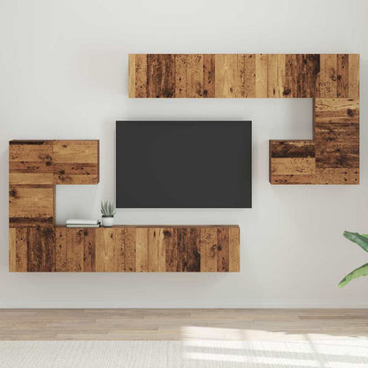 UnitÃ  TV 4 pcs Legno vecchio Legno multistrato