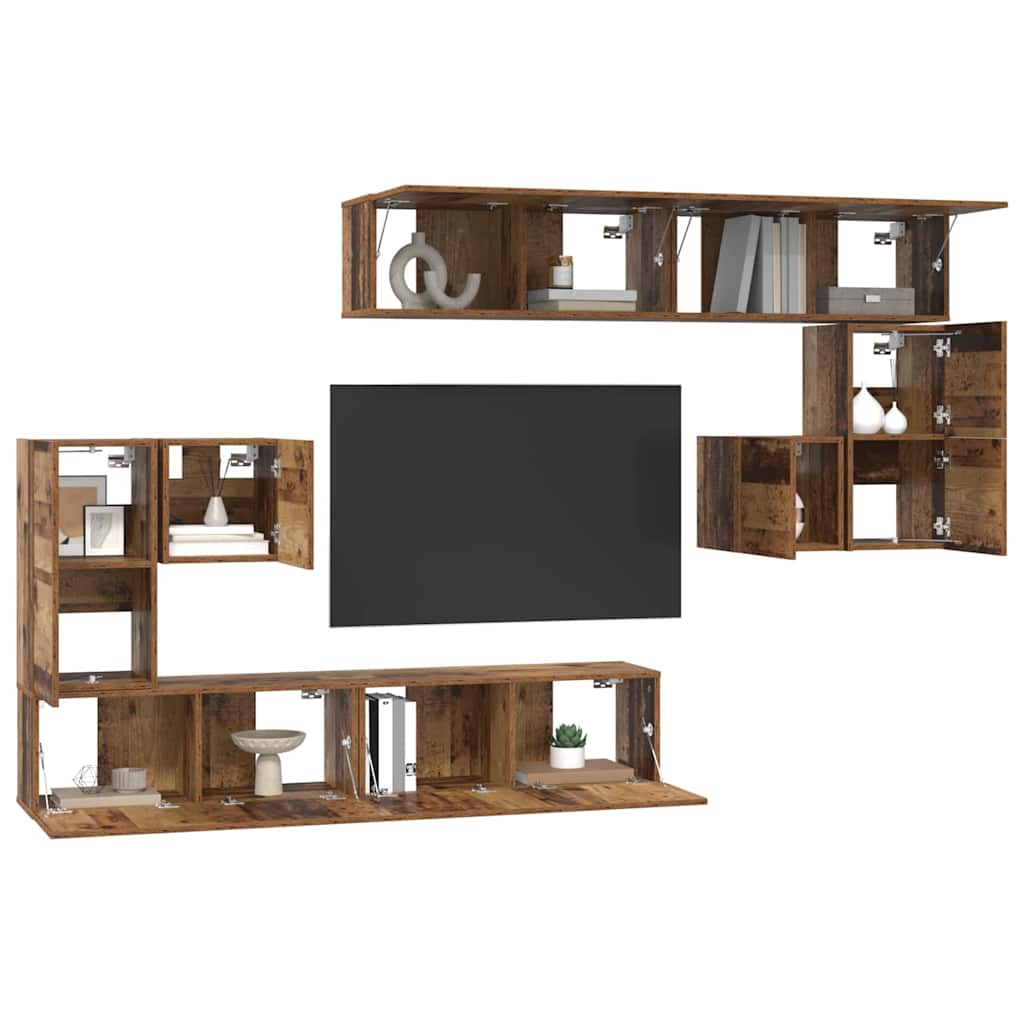 UnitÃ  TV 4 pcs Legno vecchio Legno multistrato