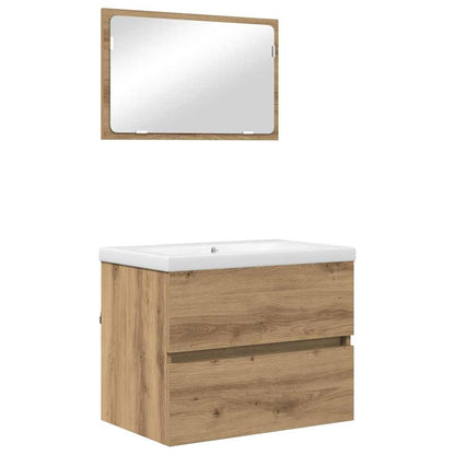 Set di mobili per il bagno 3 pcs Rovere artigianale