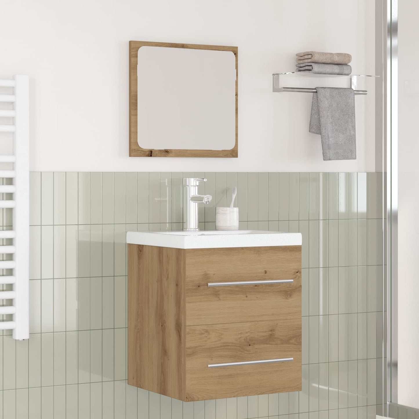 Set di mobili per il bagno 2 pcs Rovere artigianale