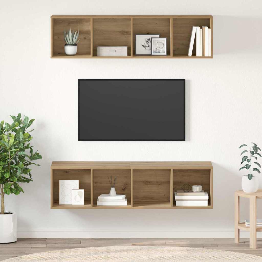 Set mobile TV 2 pcs Rovere artigianale 37 x 37 x 142,5 cm