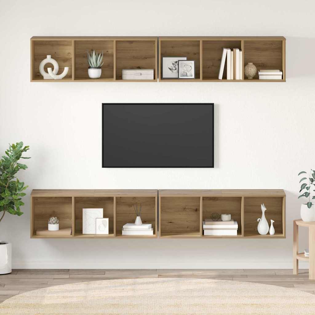 Set mobile TV 4 pcs Rovere artigianale 37 x 37 x 107 cm